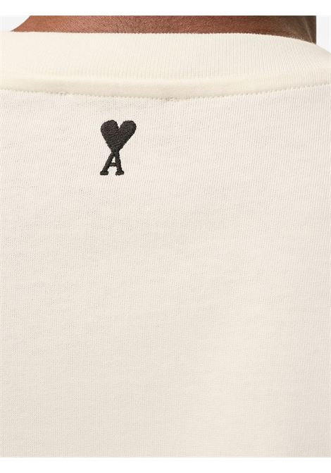 t-shirt heritage print uomo bianca AMI PARIS | UTS385.726136